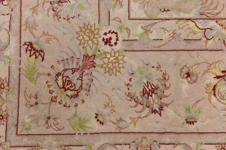 Detail image of 6' 6 x 10' 3 Hand Knotted Tabriz Persian Rug