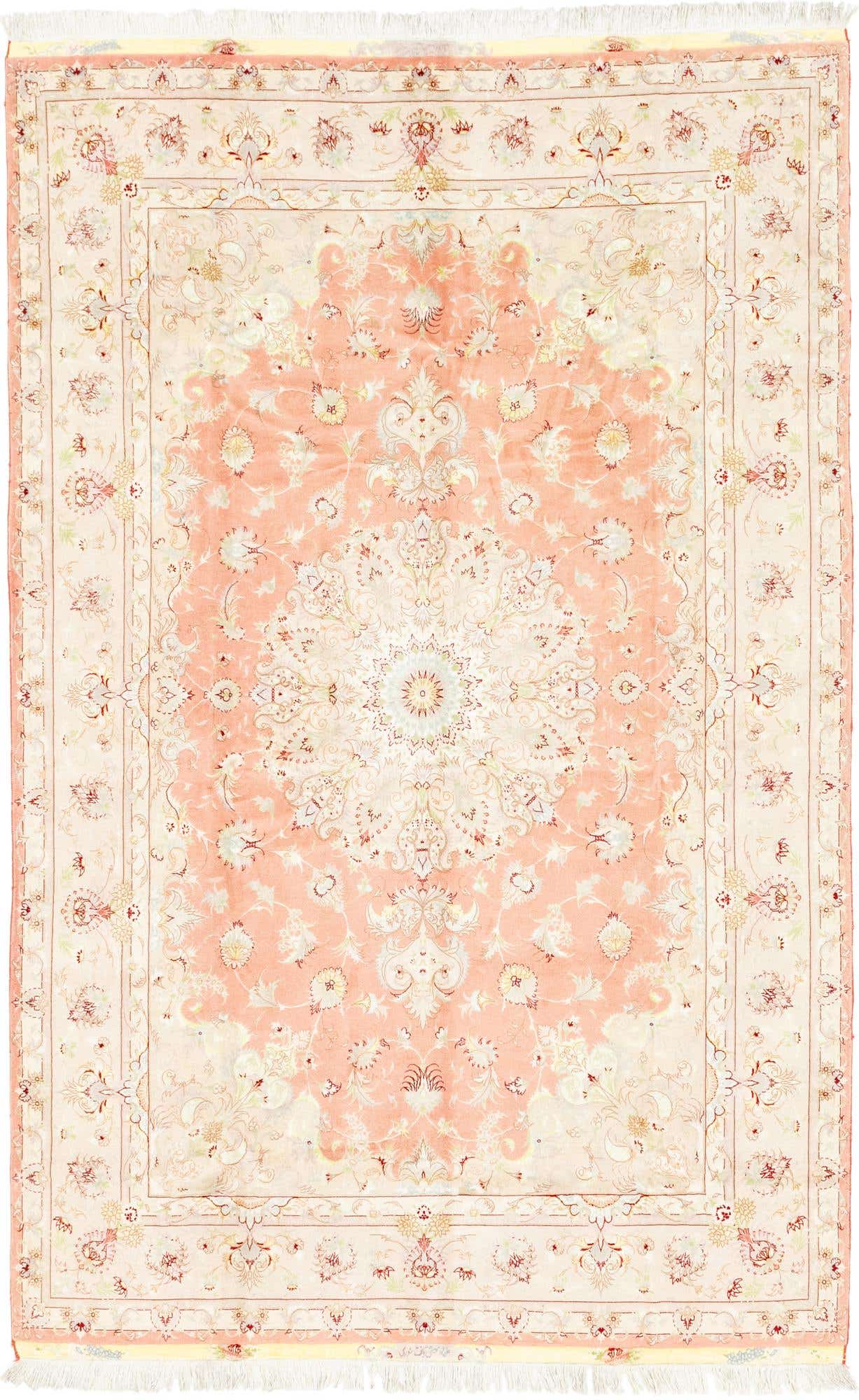 6' 6 x 10' 3 Hand Knotted Tabriz Persian Rug