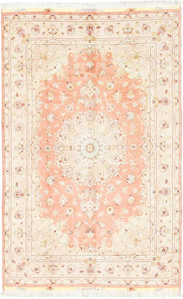 6' 6 x 10' 3 Hand Knotted Tabriz Persian Rug