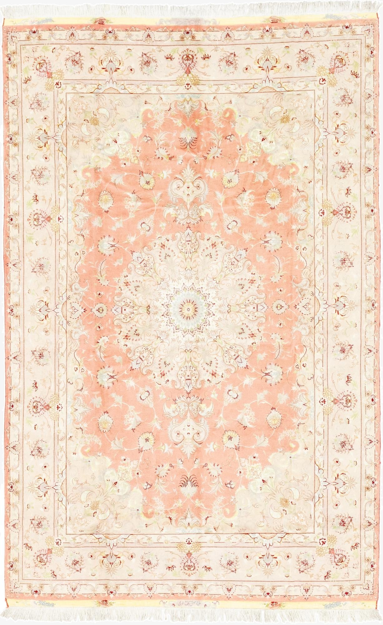 6' 6 x 10' 3  Hand Knotted Tabriz Persian Rug