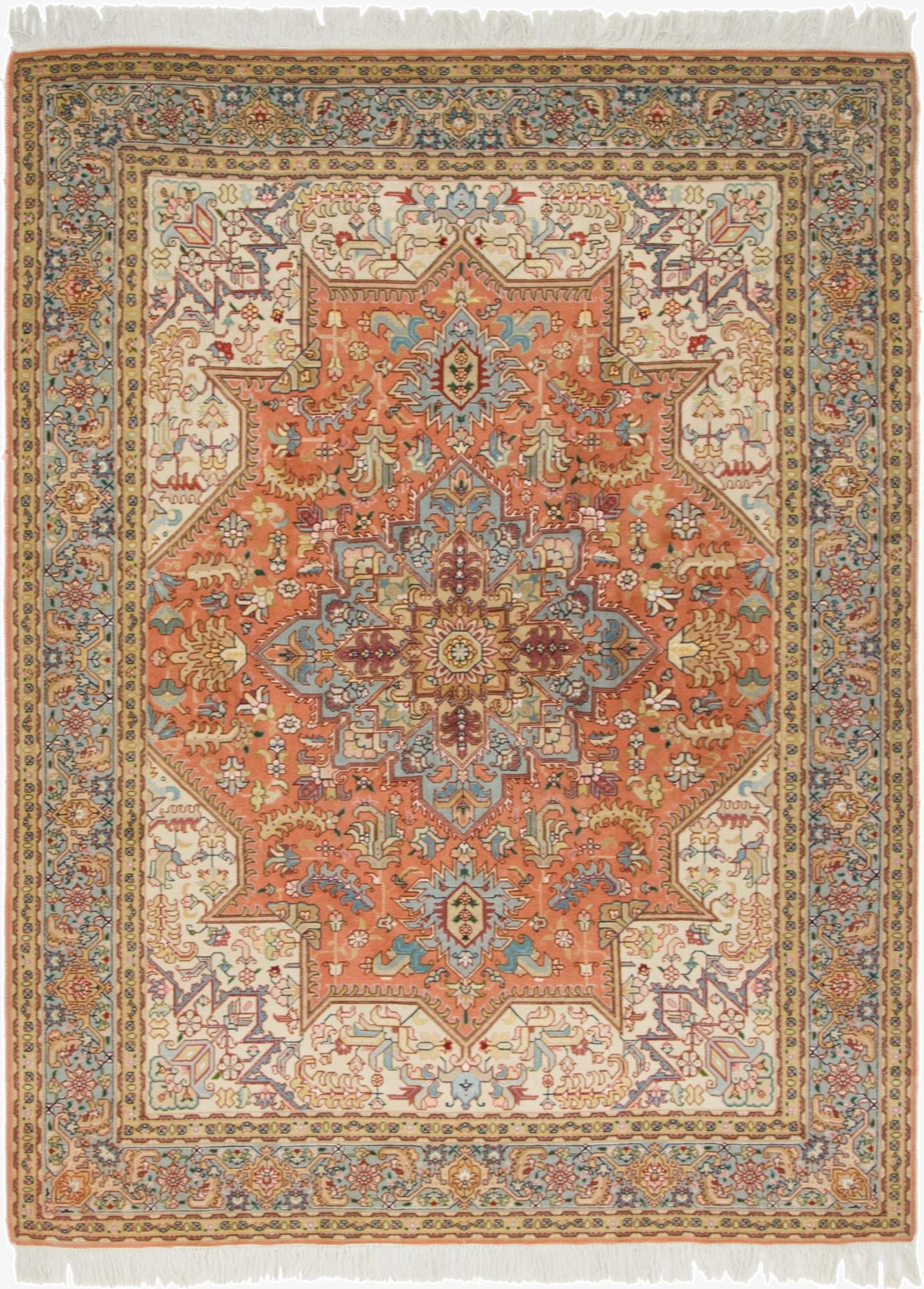 Primary image 147cm x 203cm  Hand Knotted Tabriz Persian Rug