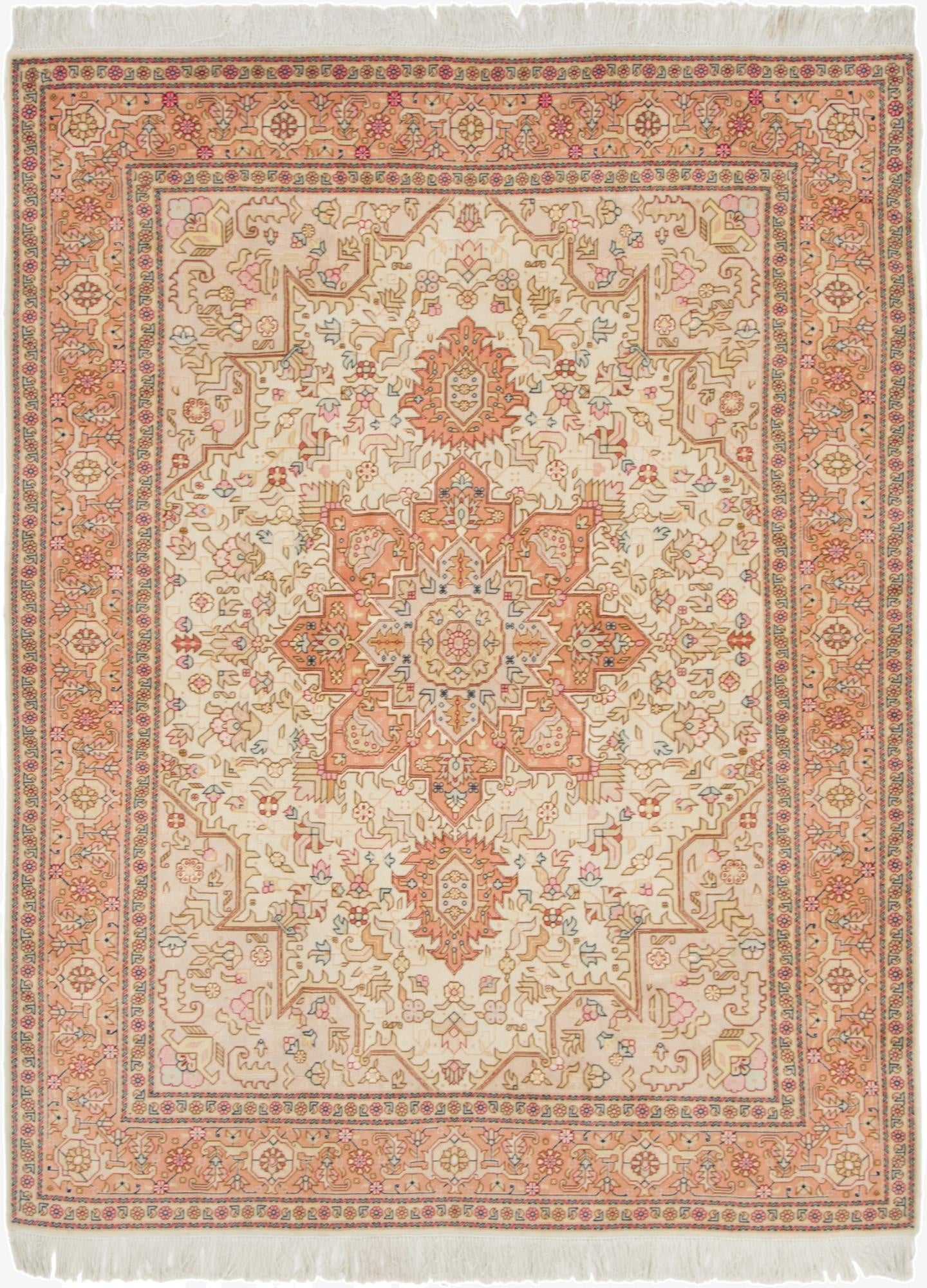 5' x 6' 6  Hand Knotted Tabriz Persian Rug
