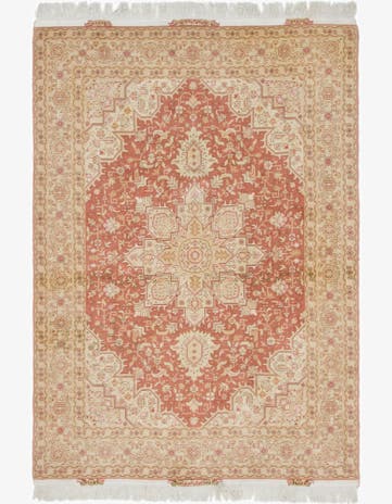 4' 10 x 7' Hand Knotted Tabriz Persian Rug