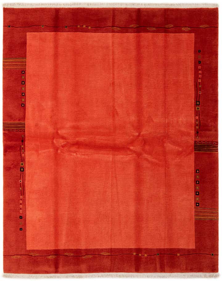6' 7 x 8' 1 Hand Knotted Tibet Wool Rug