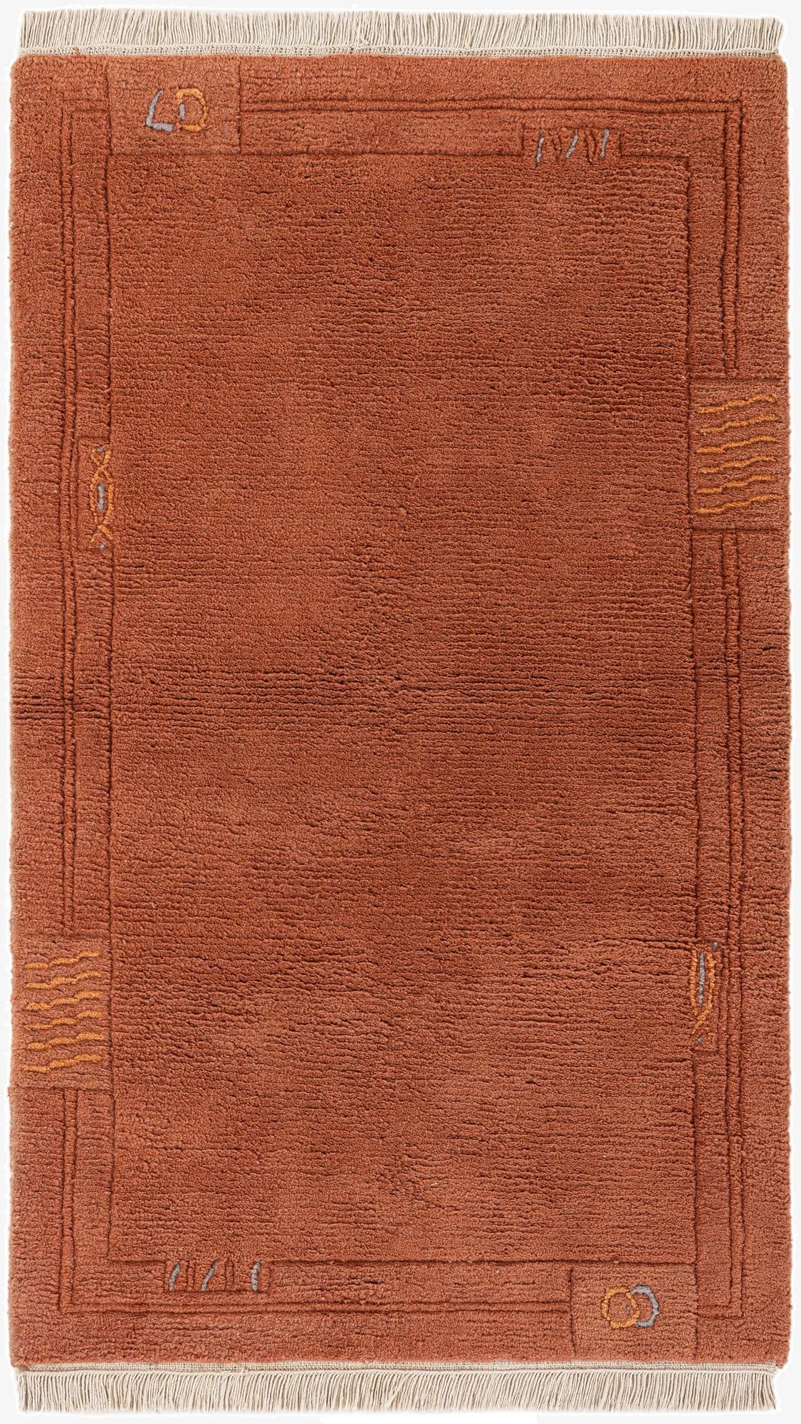 3' 1 x 5' 3  Hand Knotted Tibet Wool Rug