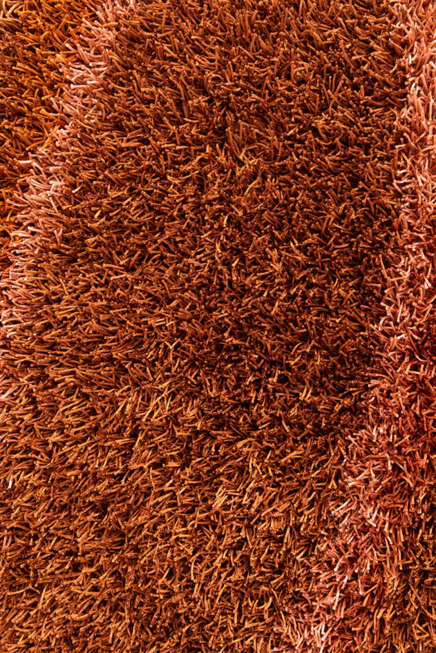 Detail image of 4' 2 x 5' 9 Hand Knotted Two-Tone Shag Rug