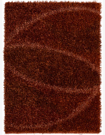 4' 2 x 5' 9 Hand Knotted Two-Tone Shag Rug