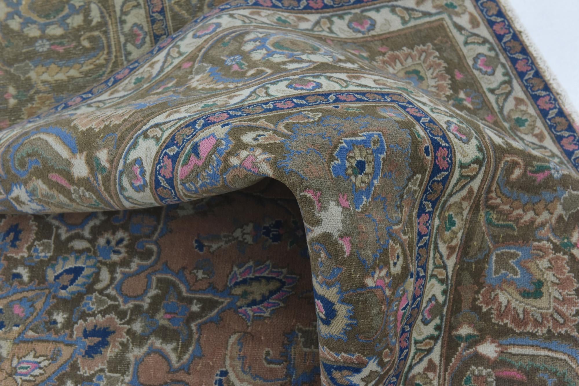 9' 5 x 12' 4 Hand Knotted Ultra Vintage Persian Wool Rug