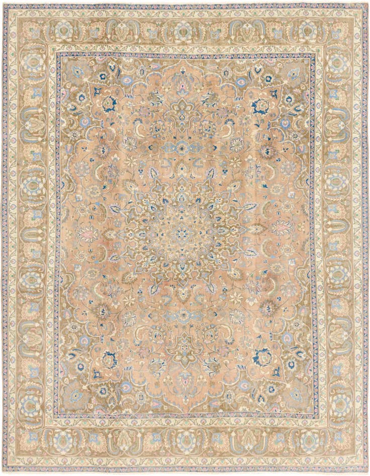 Detail image of 9' 5 x 12' 4 Hand Knotted Ultra Vintage Persian Wool Rug