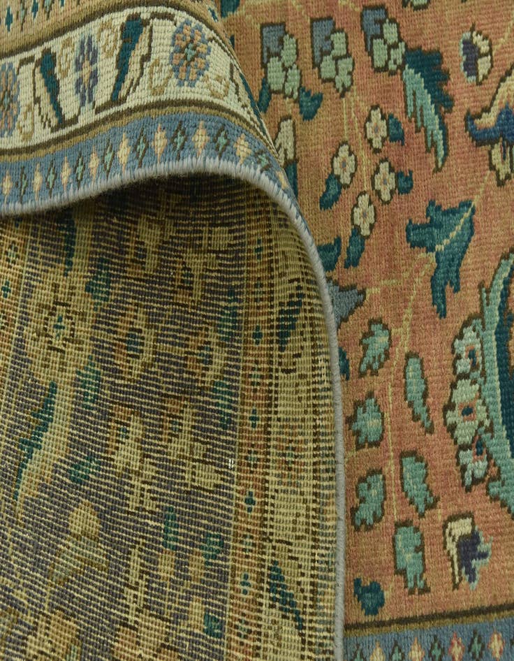 Detail image of 9' 7 x 13' Hand Knotted Ultra Vintage Persian Wool Rug