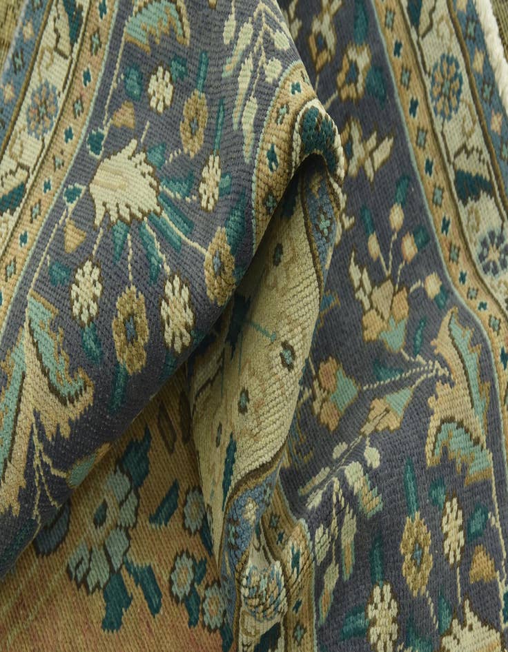 Detail image of 9' 7 x 13' Hand Knotted Ultra Vintage Persian Wool Rug