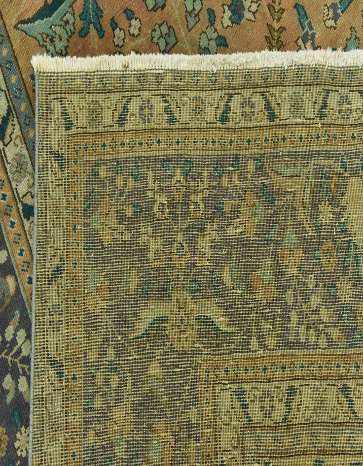 Detail image of 9' 7 x 13' Hand Knotted Ultra Vintage Persian Wool Rug