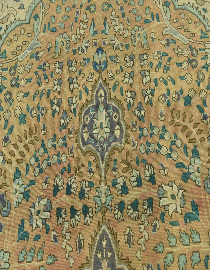 Detail image of 9' 7 x 13' Hand Knotted Ultra Vintage Persian Wool Rug