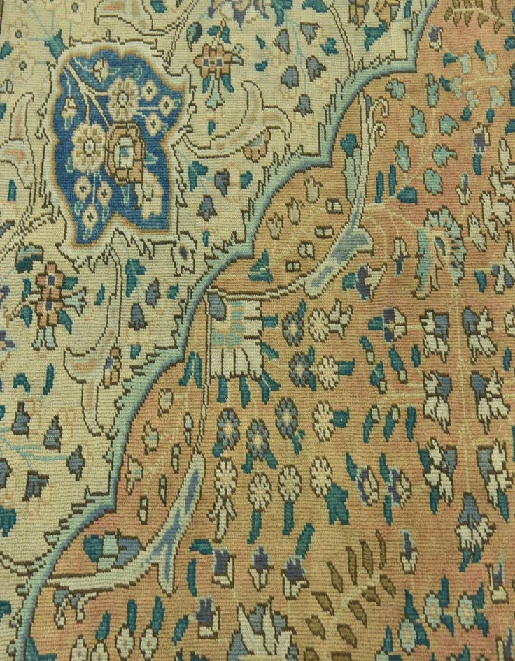 Detail image of 9' 7 x 13' Hand Knotted Ultra Vintage Persian Wool Rug