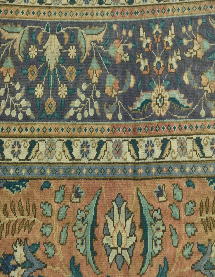 Detail image of 9' 7 x 13' Hand Knotted Ultra Vintage Persian Wool Rug