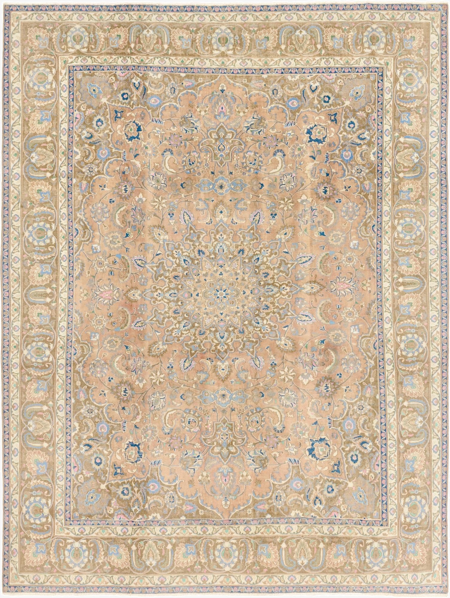 9' 5 x 12' 4  Hand Knotted Ultra Vintage Persian Wool Rug