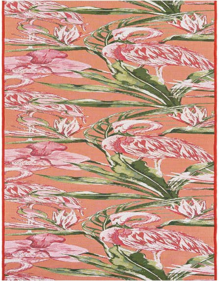 Detail image of 2' 7 x 12' Easy-Clean Botanical Indoor / Outdoor Runner Rug