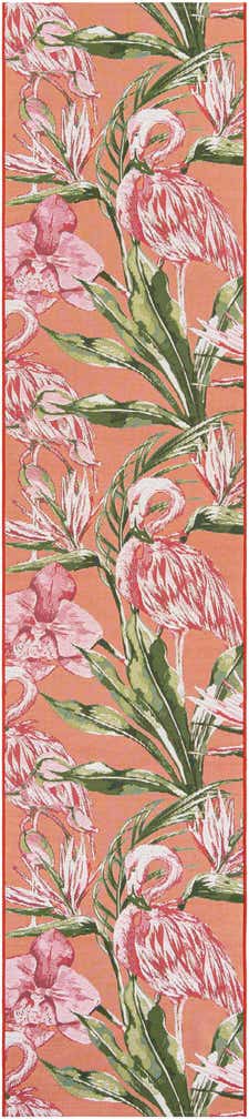 2' 7 x 12' Easy-Clean Botanical Indoor / Outdoor Runner Rug