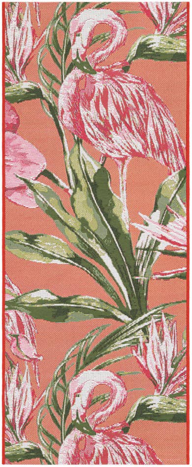 Detail image of 2' x 5' Easy-Clean Botanical Indoor / Outdoor Runner Rug