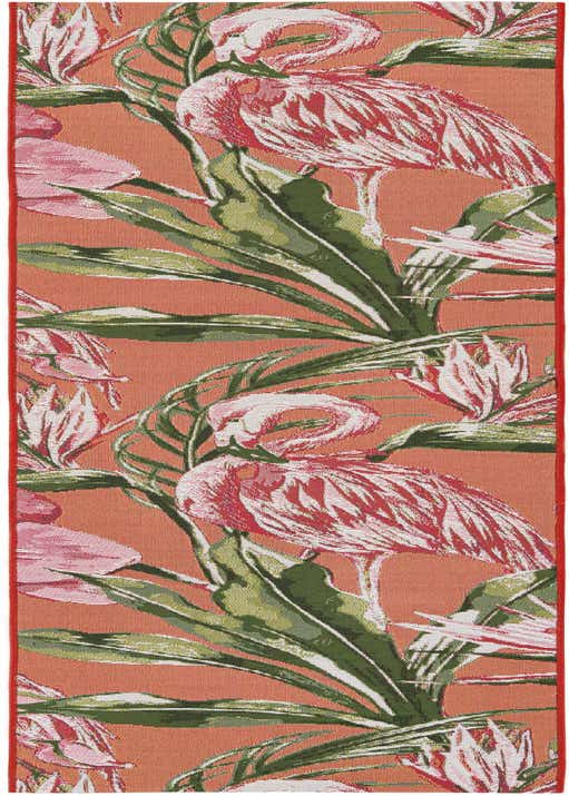 2' x 8' Easy-Clean Botanical Indoor / Outdoor Runner Rug