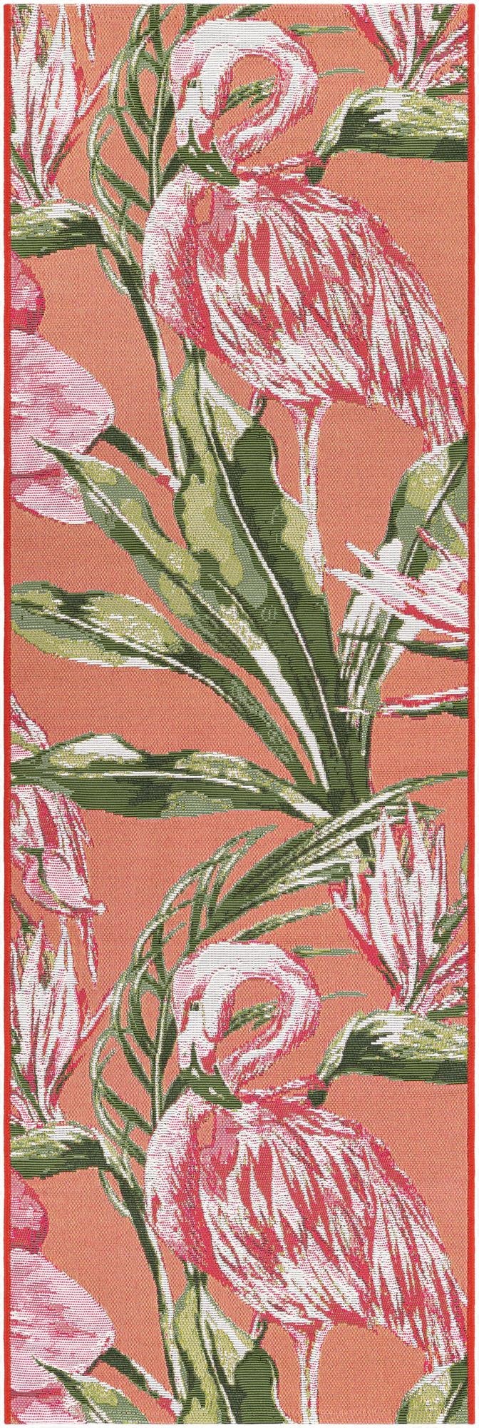 2' x 6'  Washable Botanical Indoor / Outdoor Runner Rug