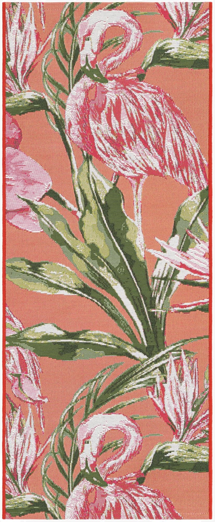 2' x 5'  Washable Botanical Indoor / Outdoor Runner Rug