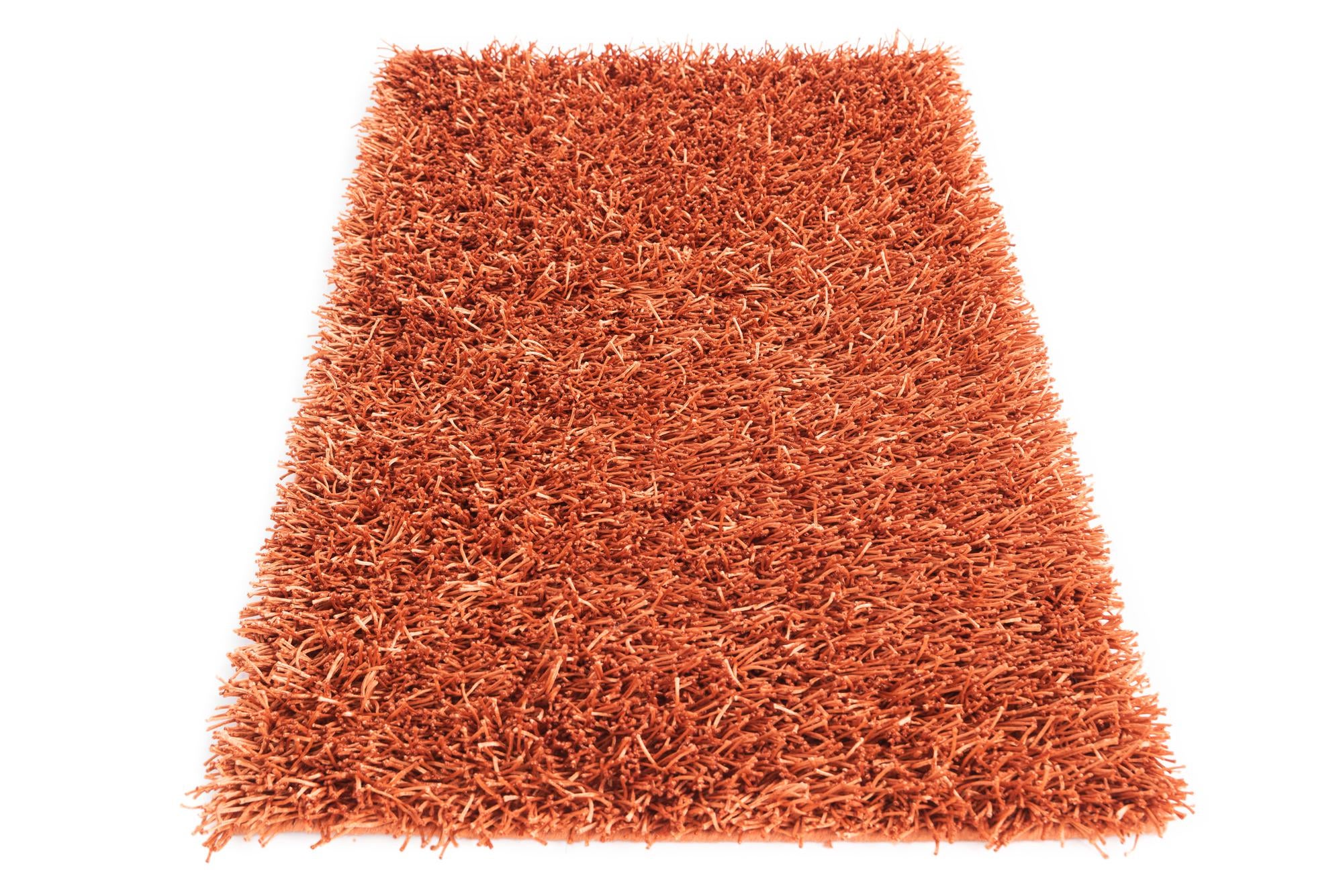 2' 5 x 4' 7 Hand Knotted Solid Shag Oriental Runner Rug