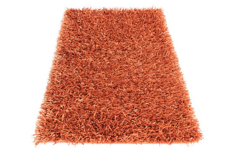 Detail image of 2' 5 x 4' 7 Hand Knotted Solid Shag Oriental Runner Rug