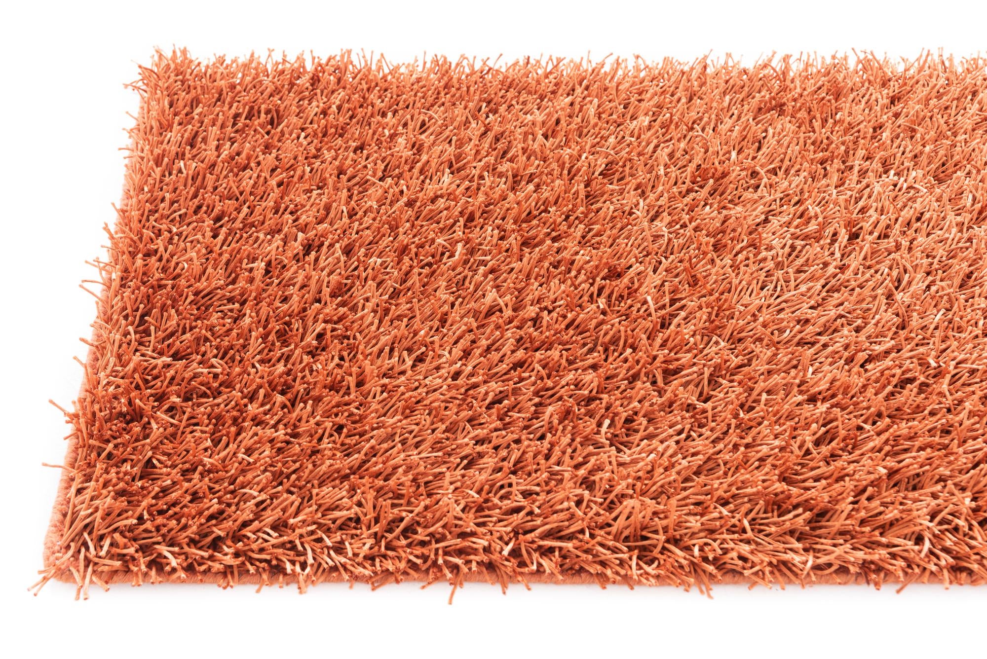2' 5 x 4' 7 Hand Knotted Solid Shag Oriental Runner Rug
