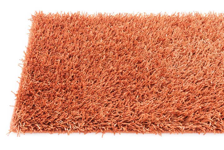 2' 5 x 4' 7 Hand Knotted Solid Shag Oriental Runner Rug