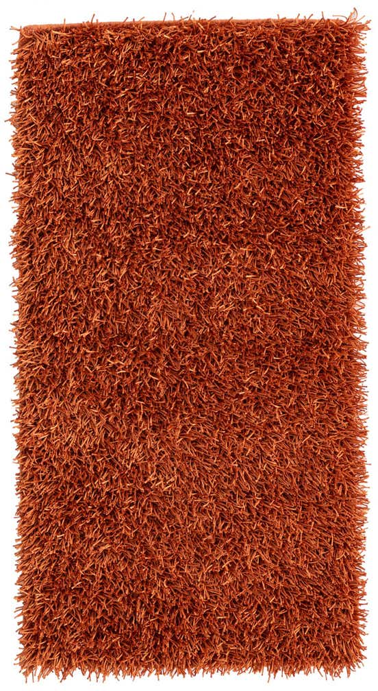 2' 5 x 4' 7 Hand Knotted Solid Shag Oriental Runner Rug