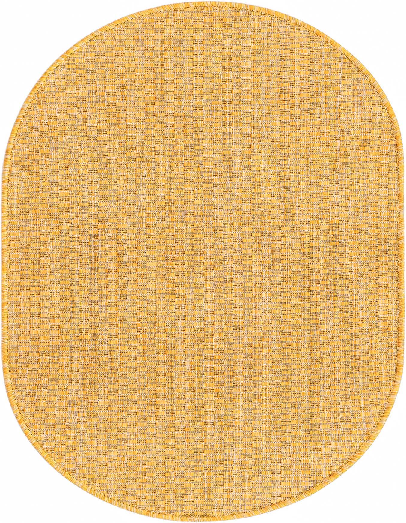 2' x 3' Easy-Clean Solid Indoor / Outdoor Oval Rug