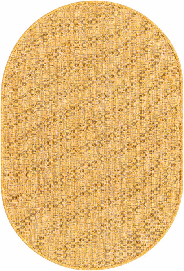 Detail image of 2' x 3' Easy-Clean Solid Indoor / Outdoor Oval Rug