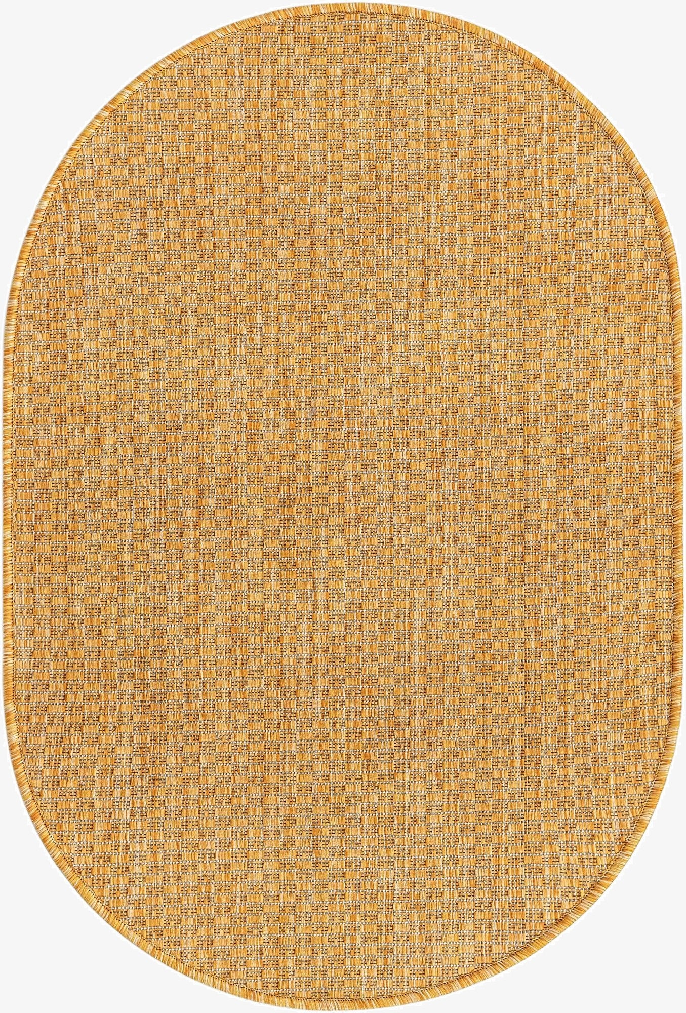 2' x 3'  Washable Solid Indoor / Outdoor Oval Rug