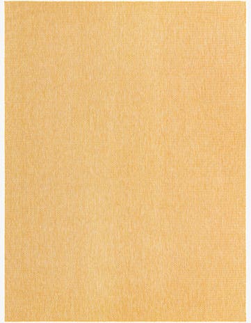 Corn Harvest Yellow Easy-Clean Solid Indoor / Outdoor Rug