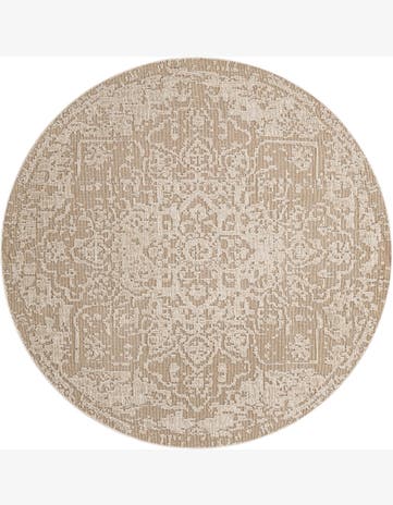 7' 10 x 7' 10 Cotter · Medallion Outdoor Rug, khaki
