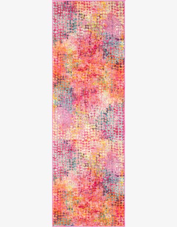 Cotton Candy Washable Spectrum Runner Rug