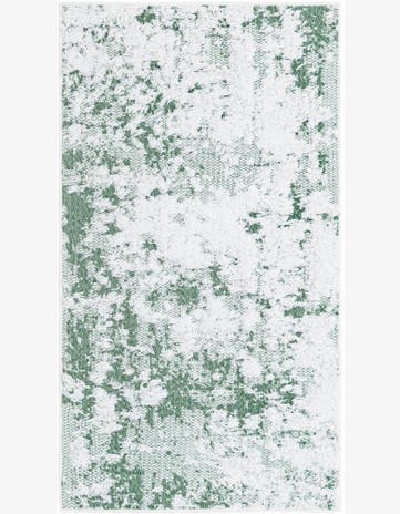 2' 3 x 4' Coxwell · Abstract rug, green and ivory