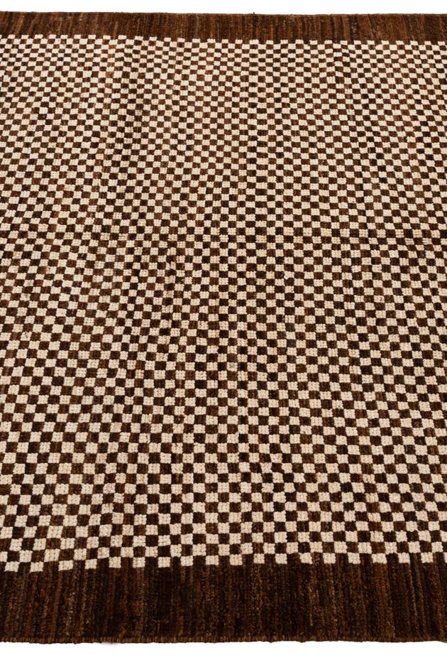 Detail image of 4' 10 x 6' 8 Hand Knotted Moroccan Wool Rug