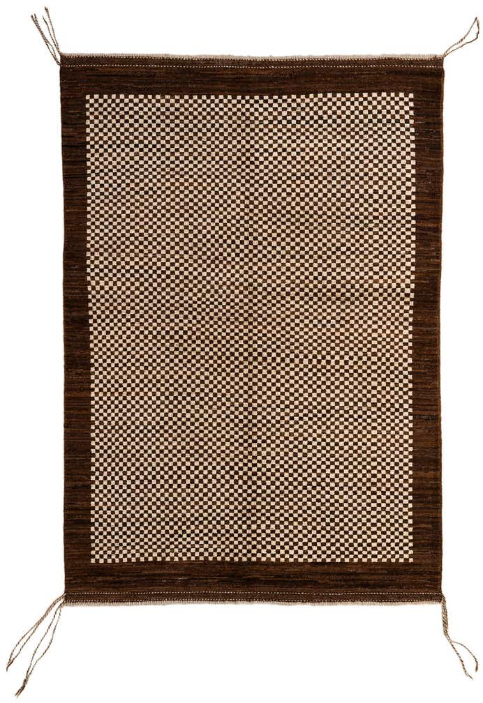 4' 10 x 6' 8 Hand Knotted Moroccan Wool Rug
