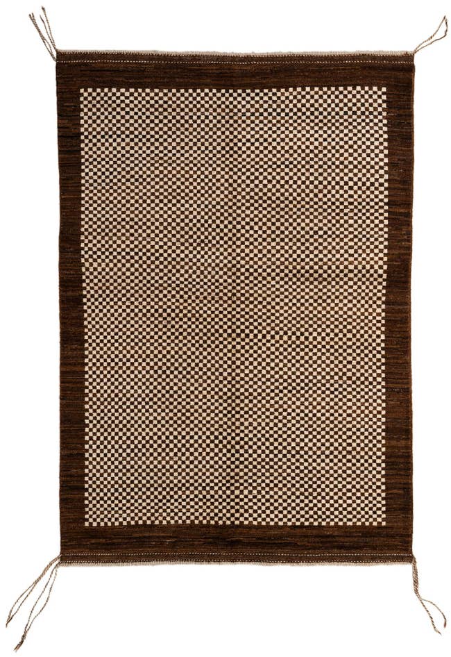 Detail image of 4' 10 x 6' 8 Hand Knotted Moroccan Wool Rug