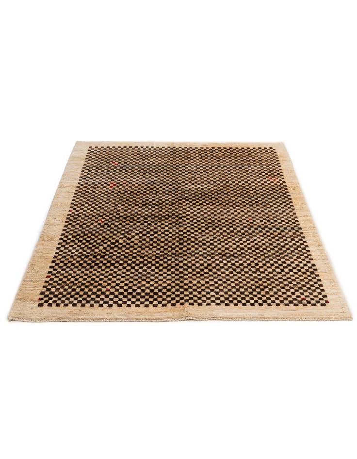 Detail image of 4' 11 x 6' 4 Hand Knotted Moroccan Wool Rug