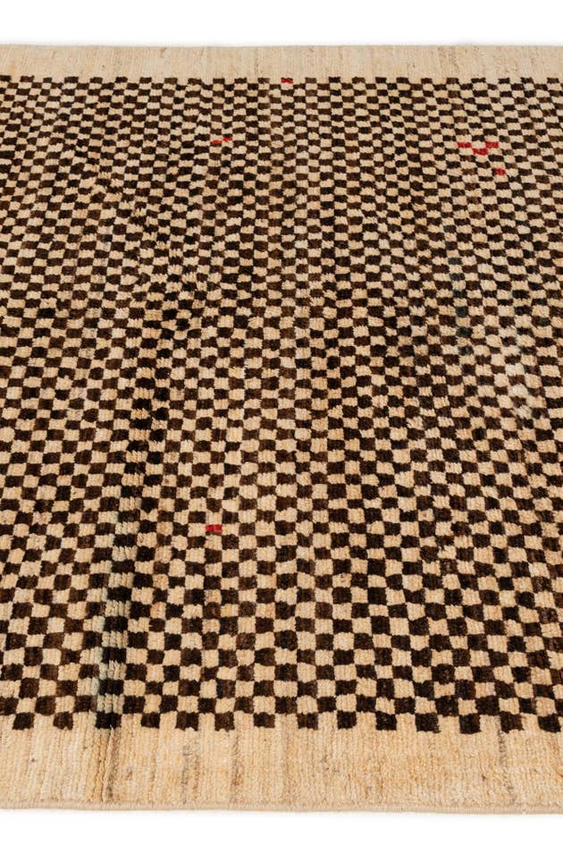 Detail image of 4' 11 x 6' 4 Hand Knotted Moroccan Wool Rug