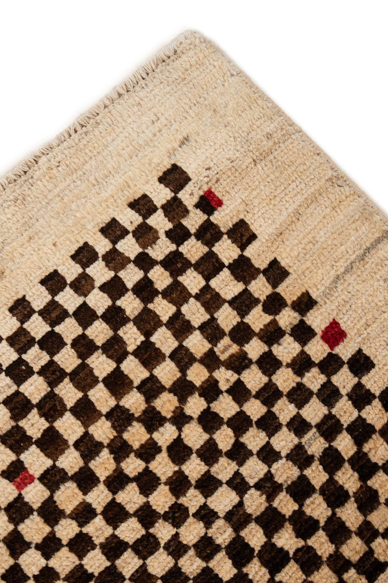 4' 11 x 6' 4 Hand Knotted Moroccan Wool Rug