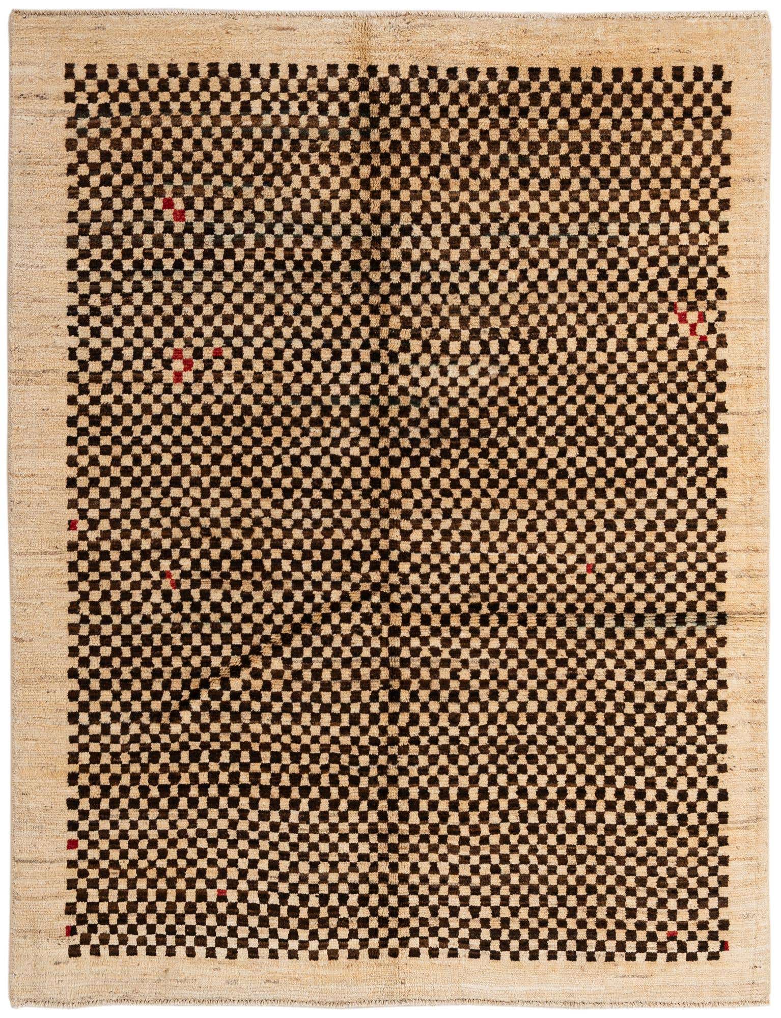 4' 11 x 6' 4 Hand Knotted Moroccan Wool Rug