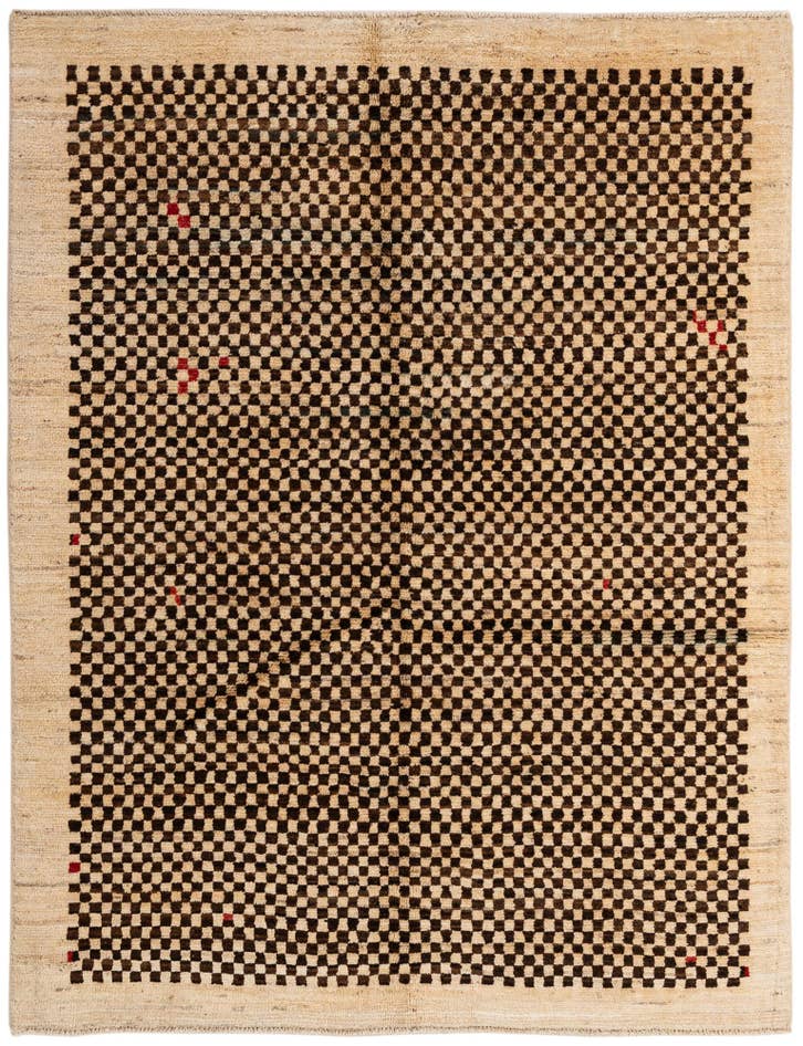 Detail image of 4' 11 x 6' 4 Hand Knotted Moroccan Wool Rug