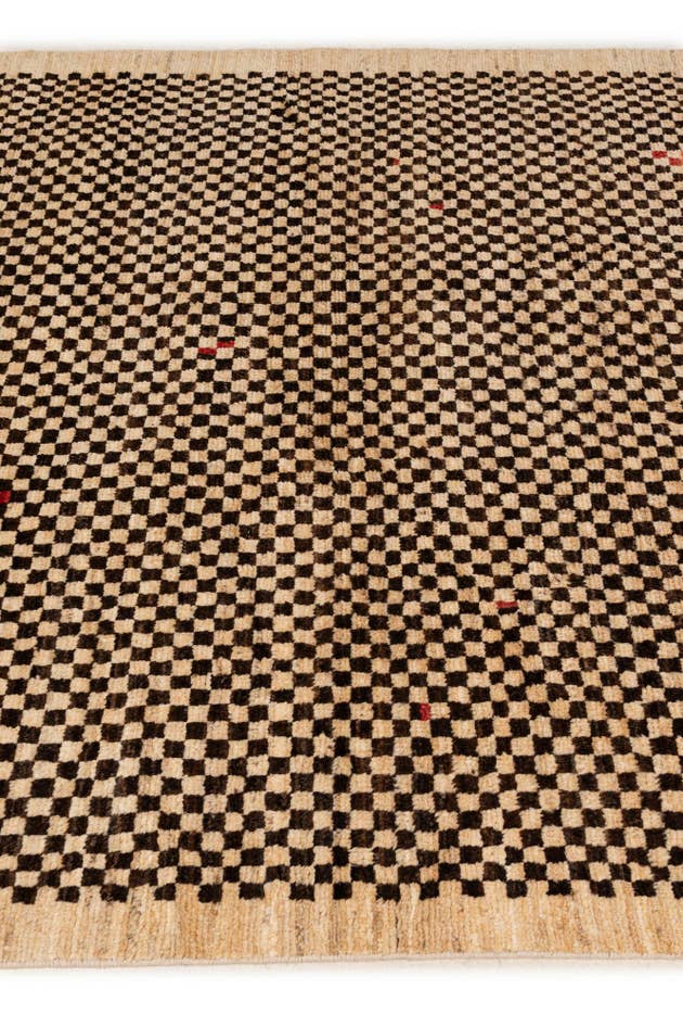 Detail image of 5' 8 x 8' Hand Knotted Moroccan Wool Rug