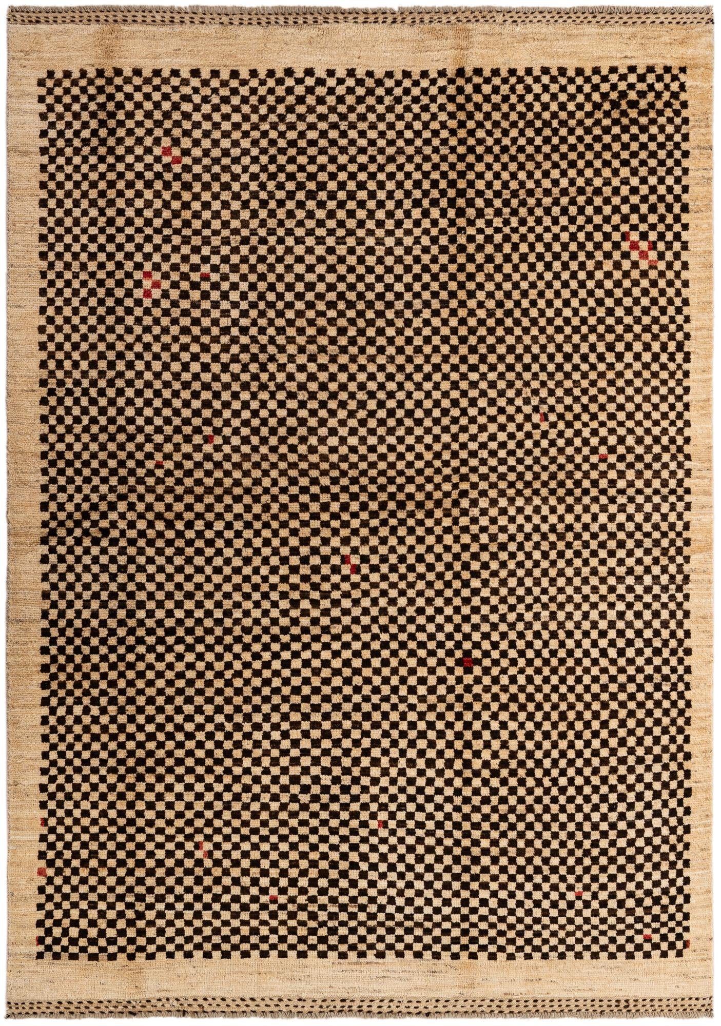 5' 8 x 8' Hand Knotted Moroccan Wool Rug