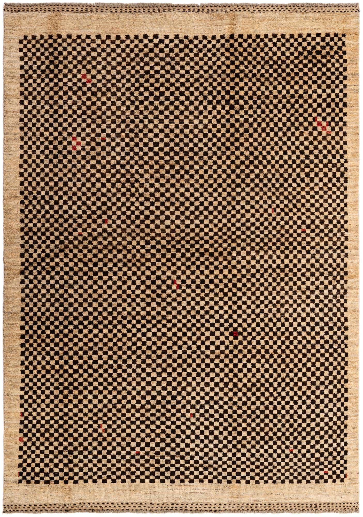 5' 8 x 8' Hand Knotted Moroccan Wool Rug