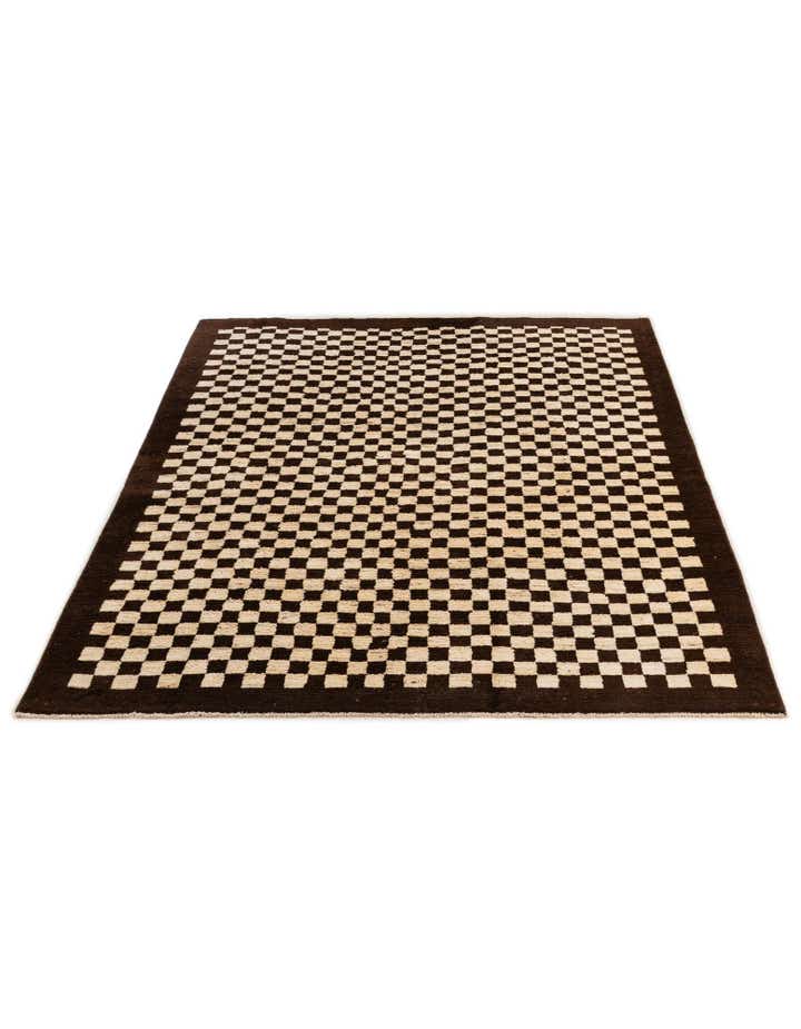 5' 7 x 7' 9 Hand Knotted Moroccan Wool Rug